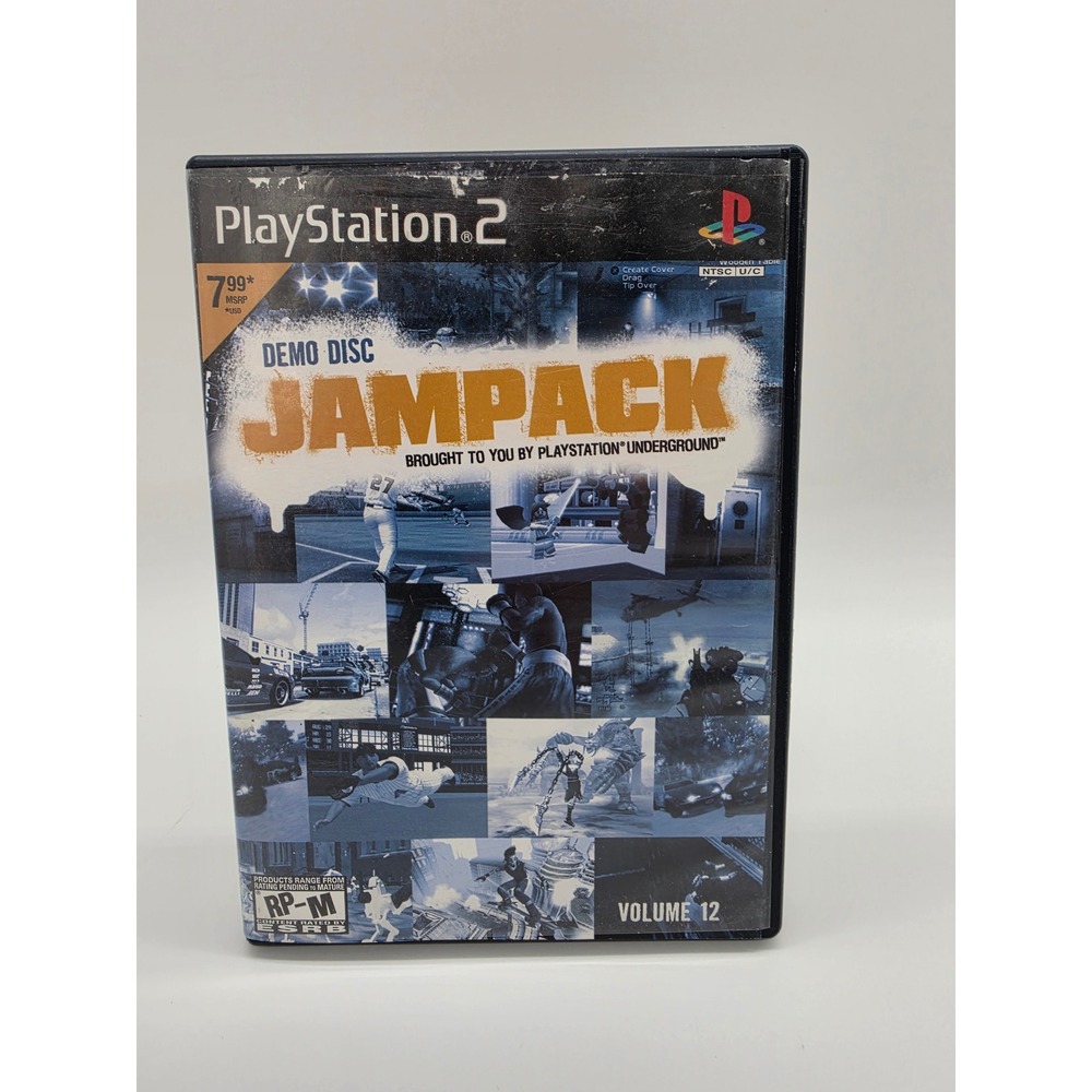 Sony PlayStation 2 Jampack Volume 12 Demo Disc PS2 NTSC U/C Black Case Vintage